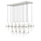 Z-Lite Cayden Linear Chandelier, 17-Light, 18 In.W x 42 In.L x 16.75 In.H, Brushed Nickel/Clear 1946P-17L-BN - alternate 5